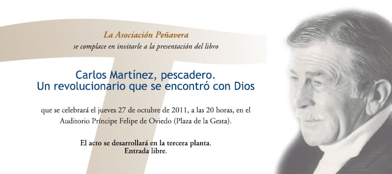 presentación libro Carlos Martínez, pescadero. Tarjeta convocatoria